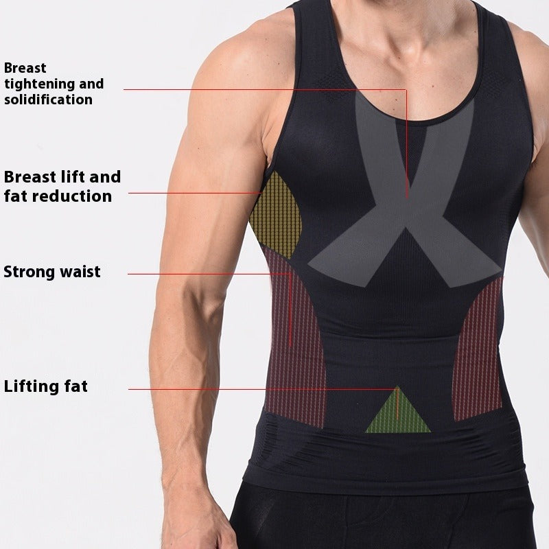 ComfyCore Men's Belly Shaper Vest Slim Fit