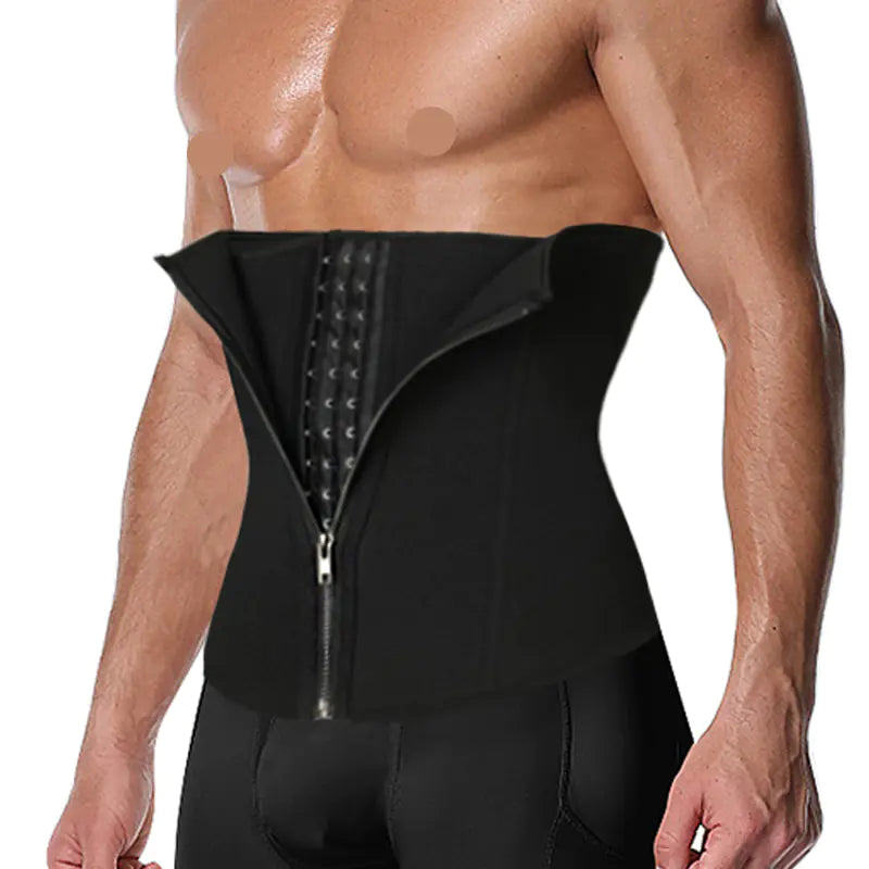 Men's Waist Trainer Slimming Zipper Belt for Tummy Control